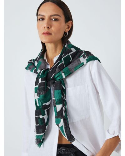 John Lewis Crafted Geo Print Scarf - Multicolour