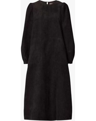 Lolly's Laundry Lucas Puff Sleeve Midi Dress - Black