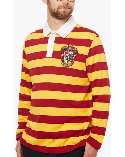 Fabric Flavours Harry Potter Gryffindor Rugby Polo Top - Yellow