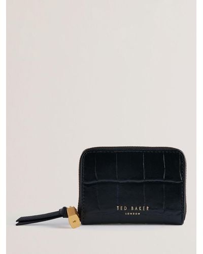 Ted Baker Wesmin Small Croc Effect Leather Purse - Black