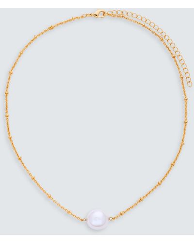 John Lewis Gemstones & Pearls Baroque Pearl Chocker Necklace - Blue