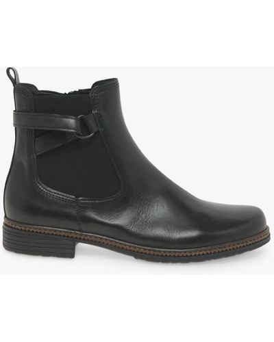 Gabor Marissa Leather Chelsea Boots in Black | Lyst UK