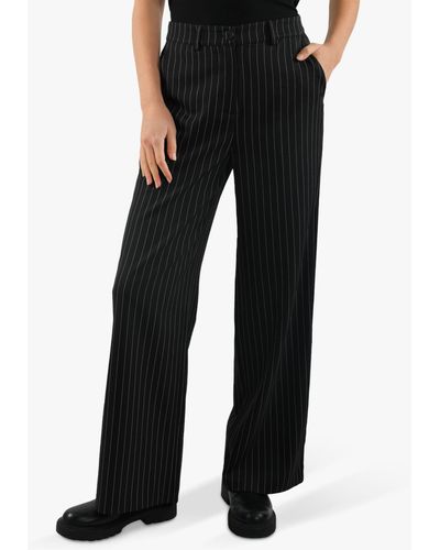 Sisters Point Vagna Pinstripe Suit Trousers - Black