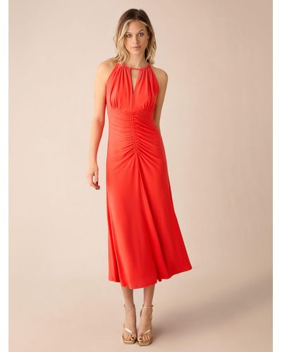 Ro&zo Jersey Halterneck Midi Dress - Red