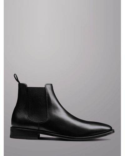 Charles Tyrwhitt Leather Chelsea Boots - Black