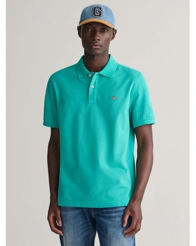 GANT Shield Pique Polo Shirt - Green