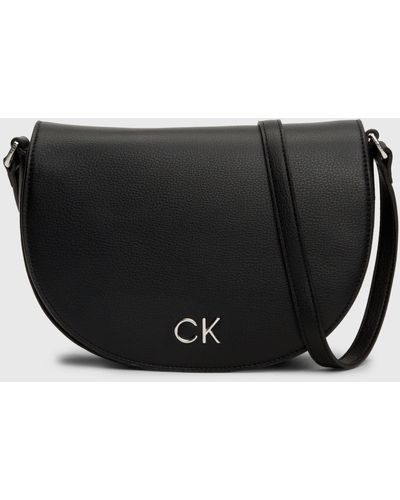 Calvin Klein Half Moon Saddle Bag - Black