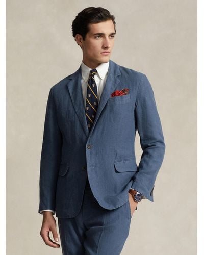 Ralph Lauren Polo Soft Modern Linen Suit Jacket - Blue