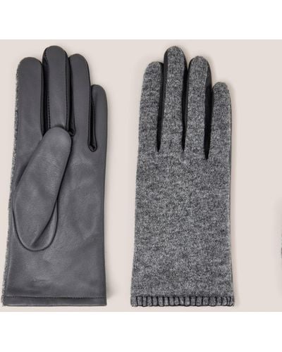 White Stuff Lucie Leather Gloves - Grey