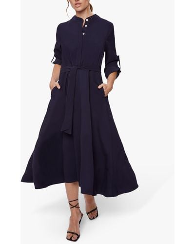 James Lakeland Roll Sleeve Midi Dress - Blue