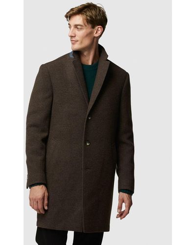 Rodd & Gunn Clarendon Wool Blend Overcoat - Black