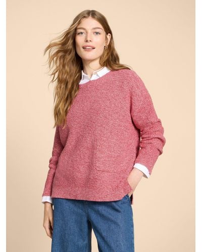 White Stuff Petite Northbank Organic Cotton Jumper - Pink