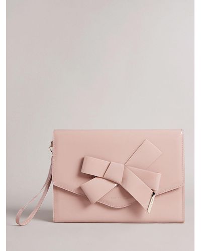 Ted Baker Nikkey Knot Bow Envelope Pouch - Pink
