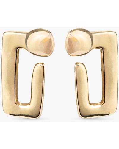 Uno De 50 Curious Collection Medium Rectangular Drop Earrings - Metallic