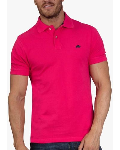 Raging Bull Classic Organic Cotton Pique Polo Shirt - Pink