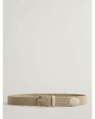 GANT Braid Leather Belt - Natural