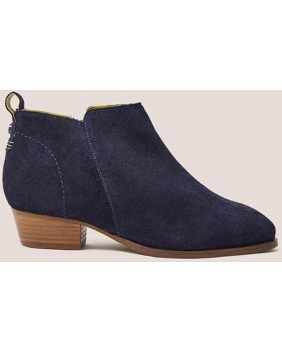 White Stuff Wide Fit Ankle Boots - Blue