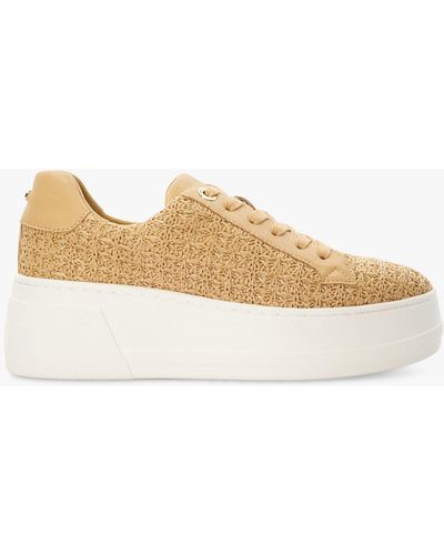 Dune Episode Woven Flatform Trainers - Natural