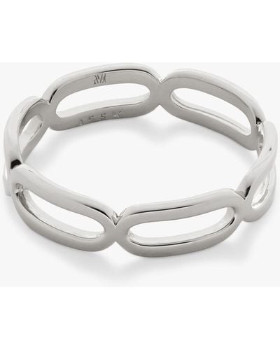Monica Vinader Paperclip Stacking Ring - White