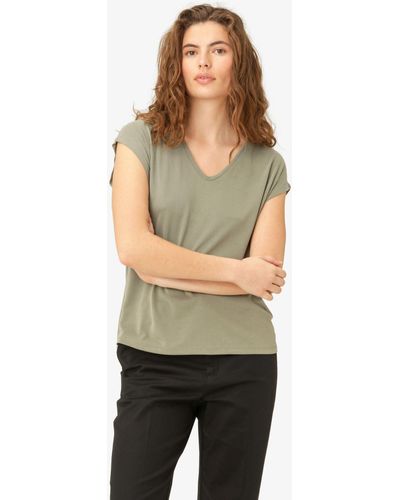 Noa Anabel Plain V-neck T-shirt - Multicolour