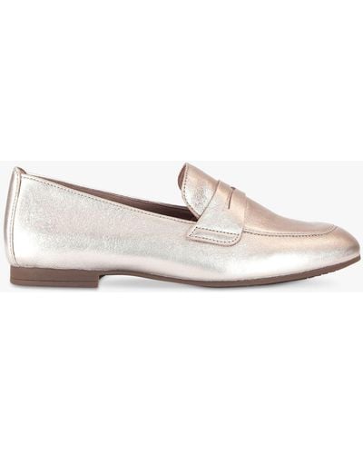 Gabor Viva Leather Loafers - Natural