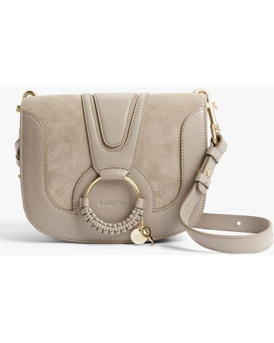 See By Chloé Small Hana Suede Leather Satchel Bag - Grey
