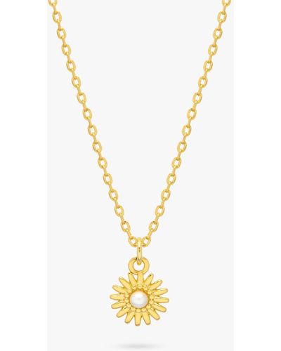 Estella Bartlett Wonderful Mum Flower Necklace - Metallic