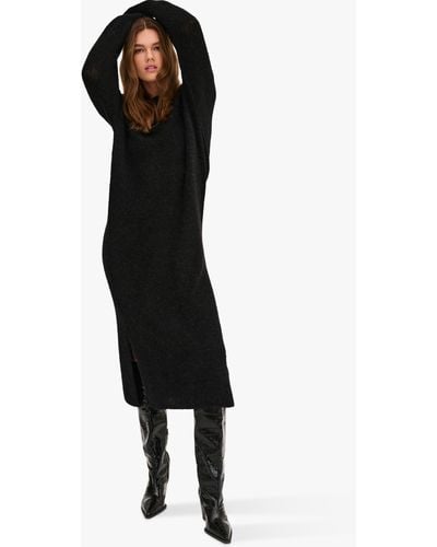 My Essential Wardrobe Julie Knitted Midi Dress - Black