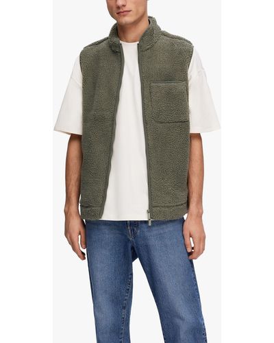 SELECTED Swift Fleece Gilet - Green