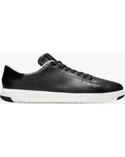 Cole Haan Grandpro Leather Tennis Trainers - Black