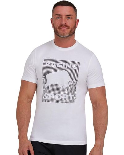 Raging Bull Sport Block Bull Graphic T-shirt - White