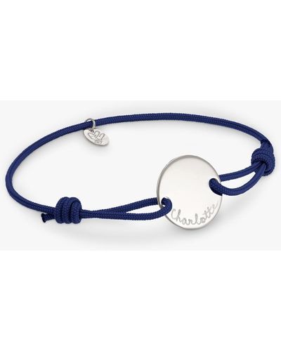 Merci Maman Personalised Pastille Braided Bracelet - Blue