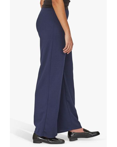 Sisters Point Glut-pa.a Wide Leg Pull-on Jersey Trousers - Blue