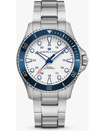 Hamilton H82505150 Khaki Navy Scuba Automatic Bracelet Strap Watch - Blue