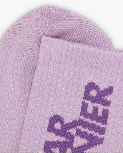 Dear Denier Annette Ribbed Ankle Socks - Purple