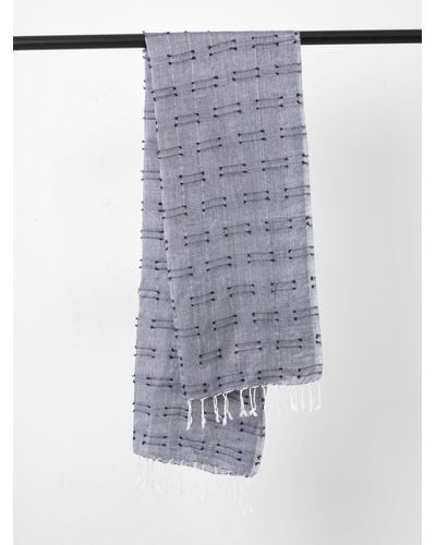 French Connection Textured Scarf - Blue
