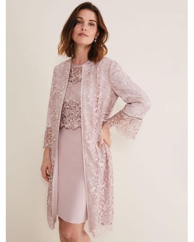 Phase Eight Isabella Lace Coat - Pink