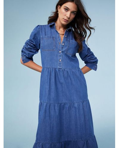 Baukjen Mel Organic Cotton Dress - Blue