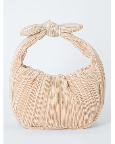 John Lewis Satin Knot Grab Bag - White