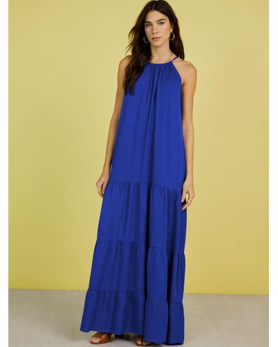 Baukjen Everly Sleeveless Tiered Maxi Dress - Blue