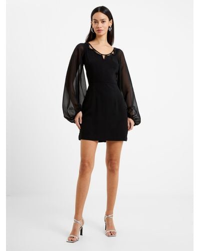 French Connection Addinala Crepe Mini Dress - Black