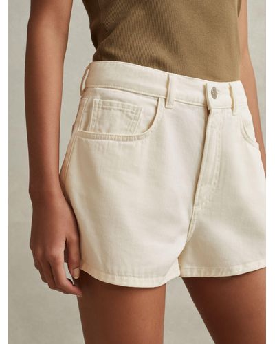 Reiss Colorado Cotton Blend Shorts - Natural