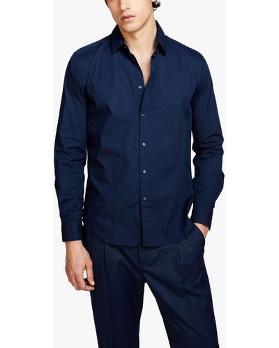 Sisley Slim Fit Long Sleeve Shirt - Blue