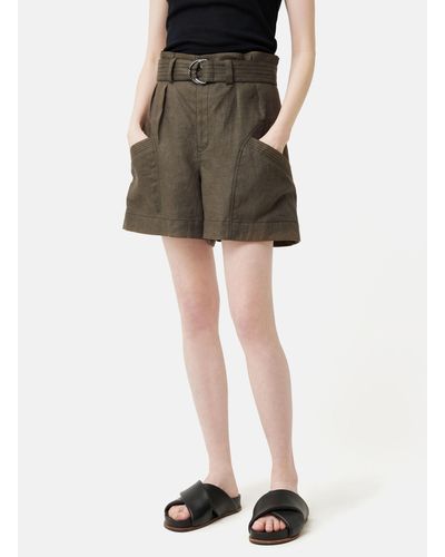 Jigsaw Linen Cargo Shorts - Natural