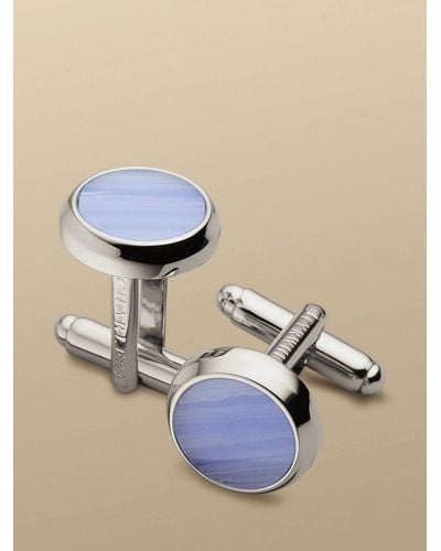 Charles Tyrwhitt Luxury Plain Cufflinks - Blue
