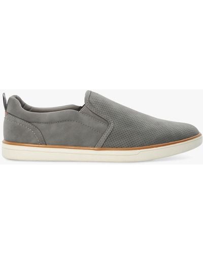 Dune Totals Perforated Slip On Trainers - Grey