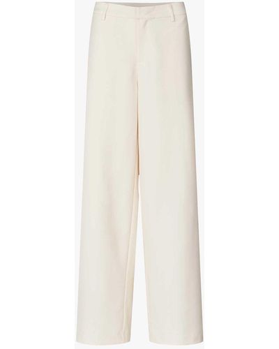 Lolly's Laundry Lolly's Laundry Leo Straight Fit Trousers - White