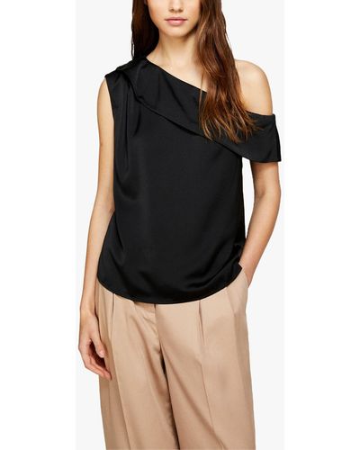 Sisley Single Shoulder Blouse - Black