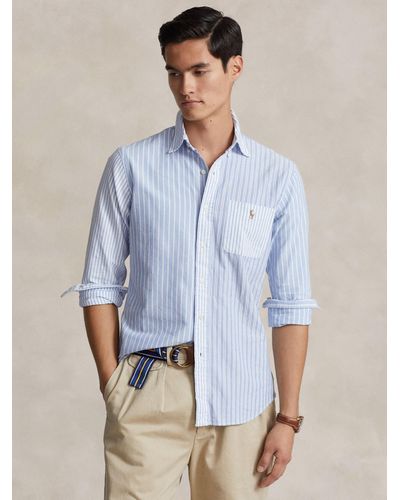 Polo Ralph Lauren Classic Fit Gingham Oxford Fun Shirt in Blue for