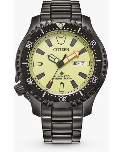 Citizen Promaster Diver Automatic Day Date Bracelet Strap Watch - Multicolour